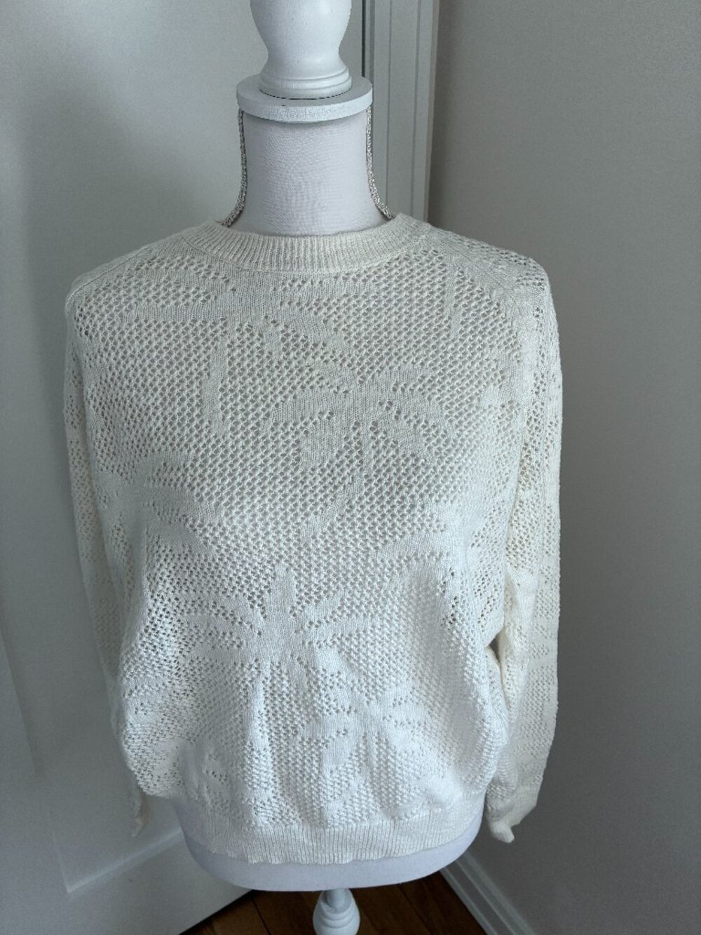 NWT Hartford Maloya open knit cotton sweater, Large